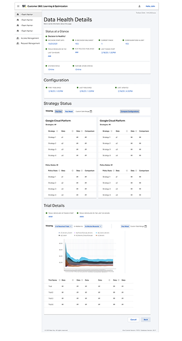 Data Health Details page