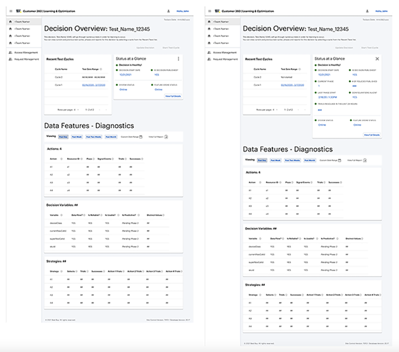 Decision Overview - Healthy Scenario