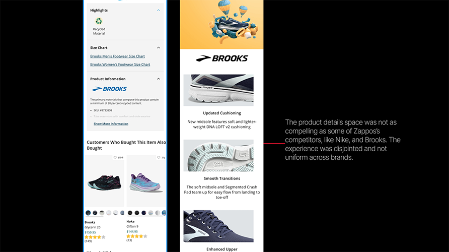 Existing Product Information Section