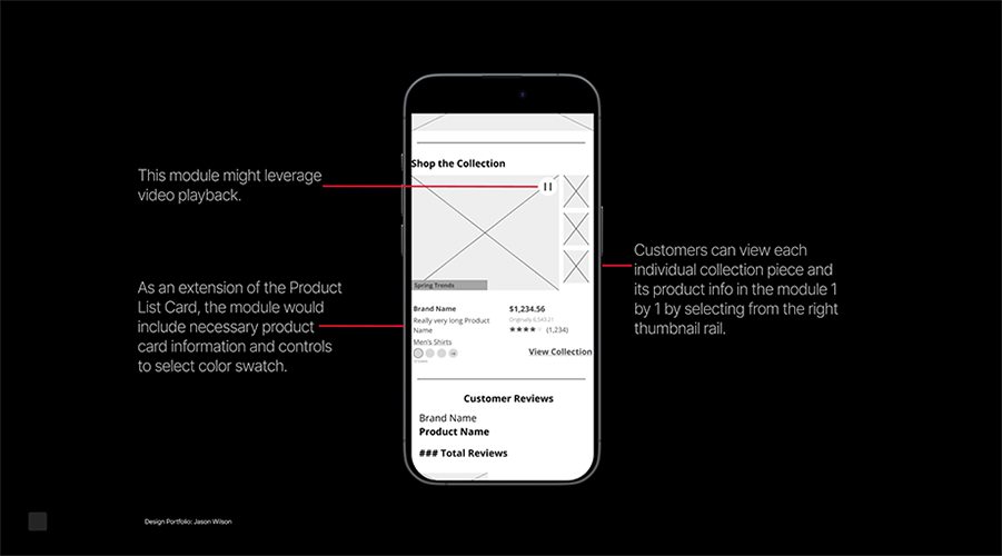 Product Comparison Module Wireframe